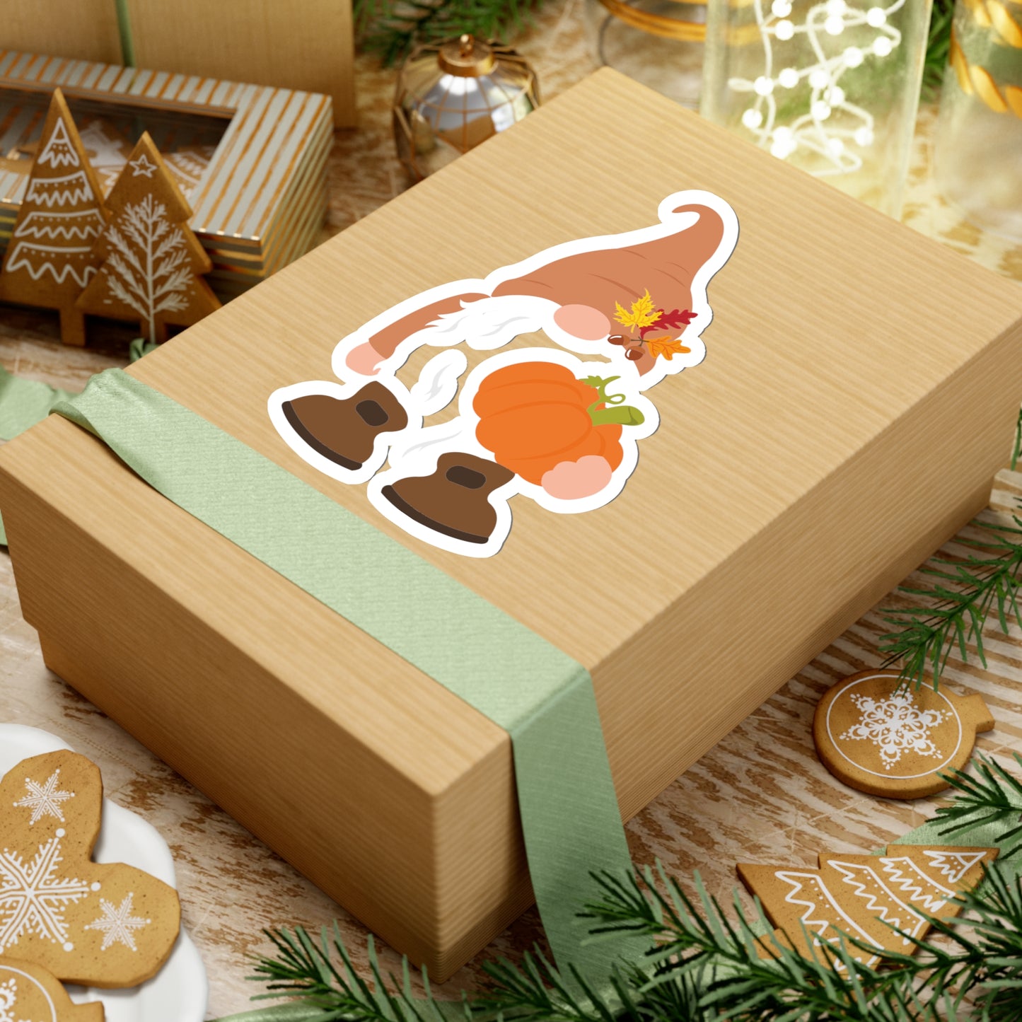 Fall Gnome Indoor Vinyl Sticker