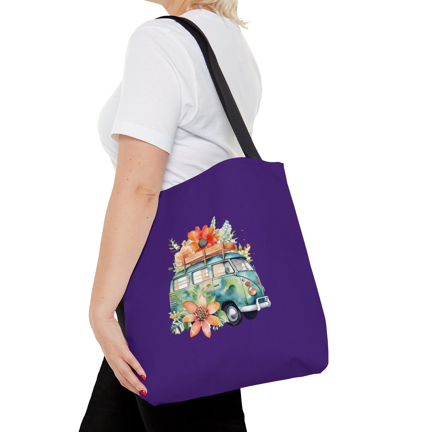 Flowered Bus Tote Bag