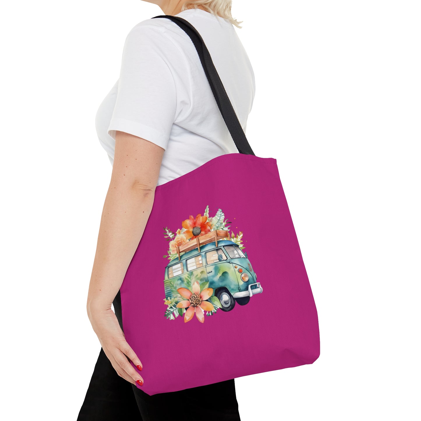 Flowered Bus Tote Bag