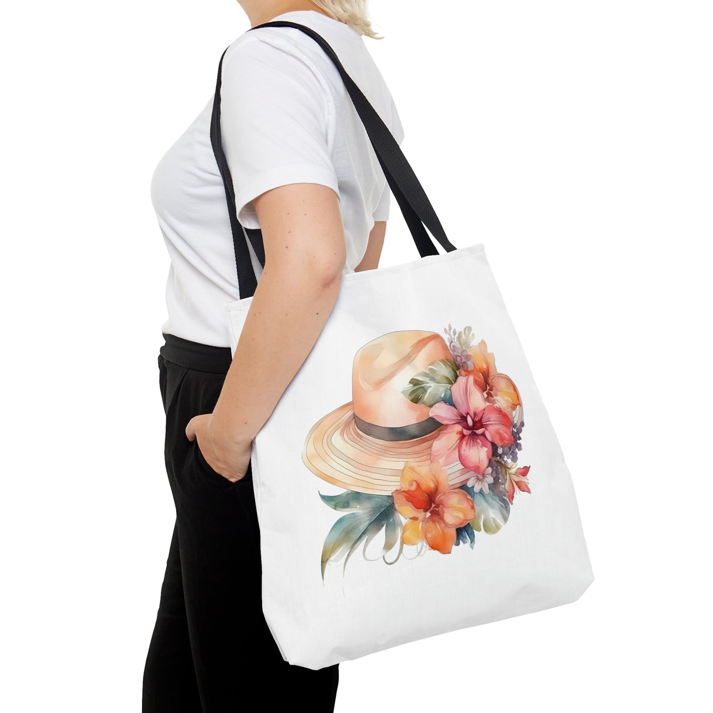 Flowers and Hat Tote Bag