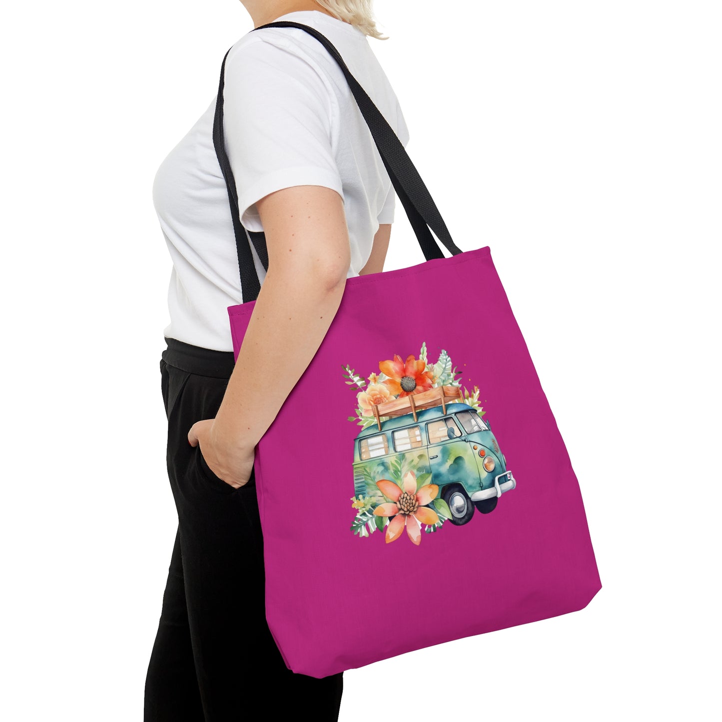 Flowered Bus Tote Bag