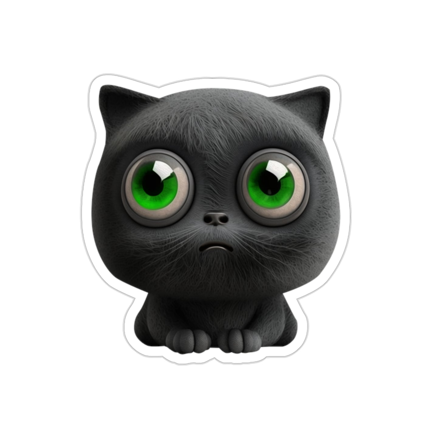 Black Cat Indoor Vinyl Sticker