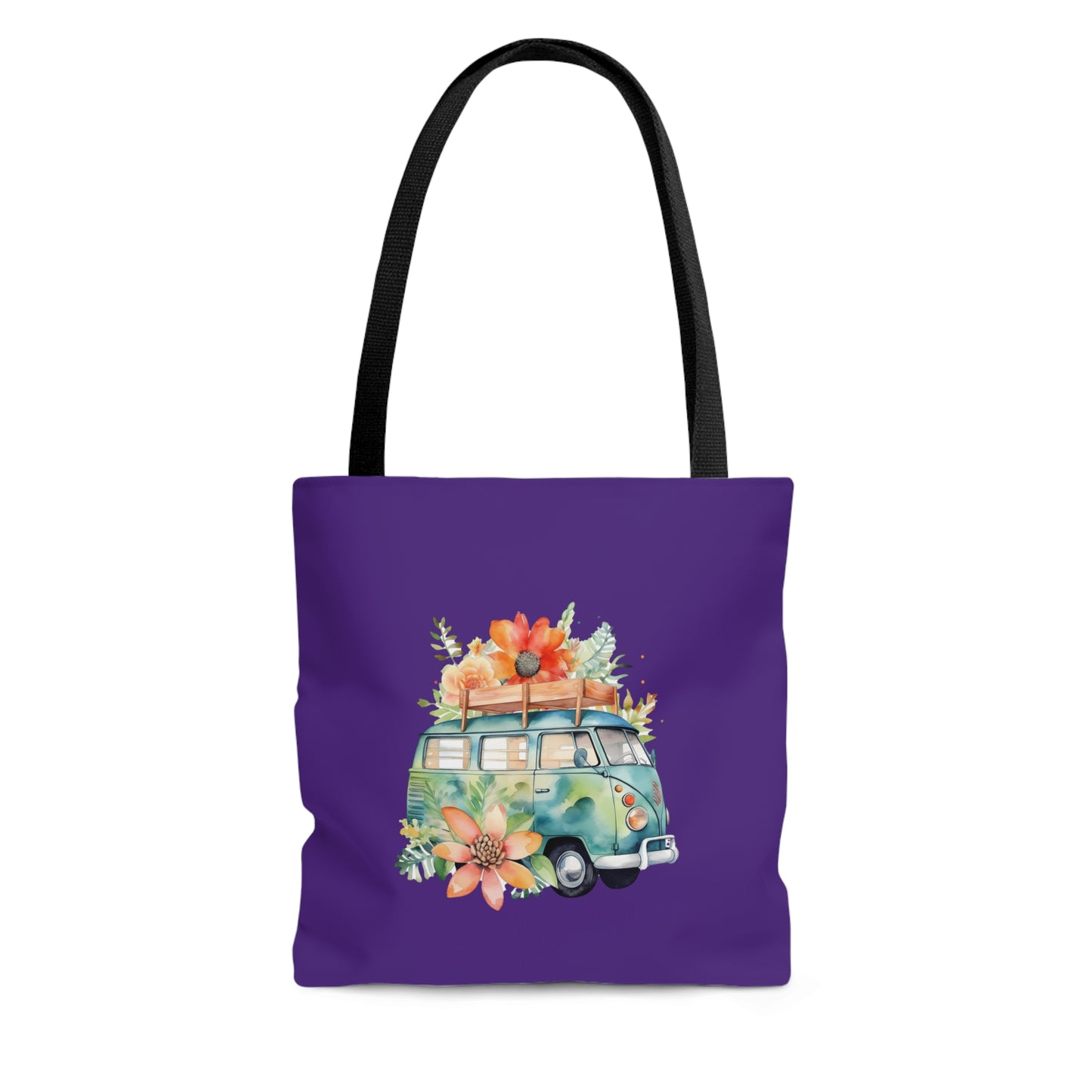 Flowered Bus Tote Bag