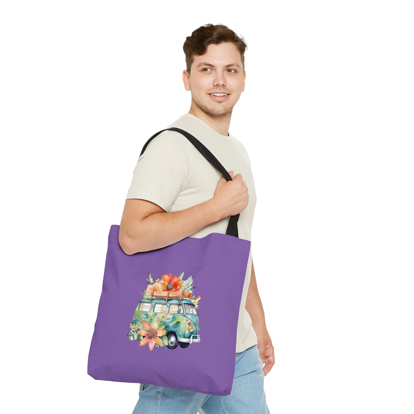 Flowered Bus Tote Bag