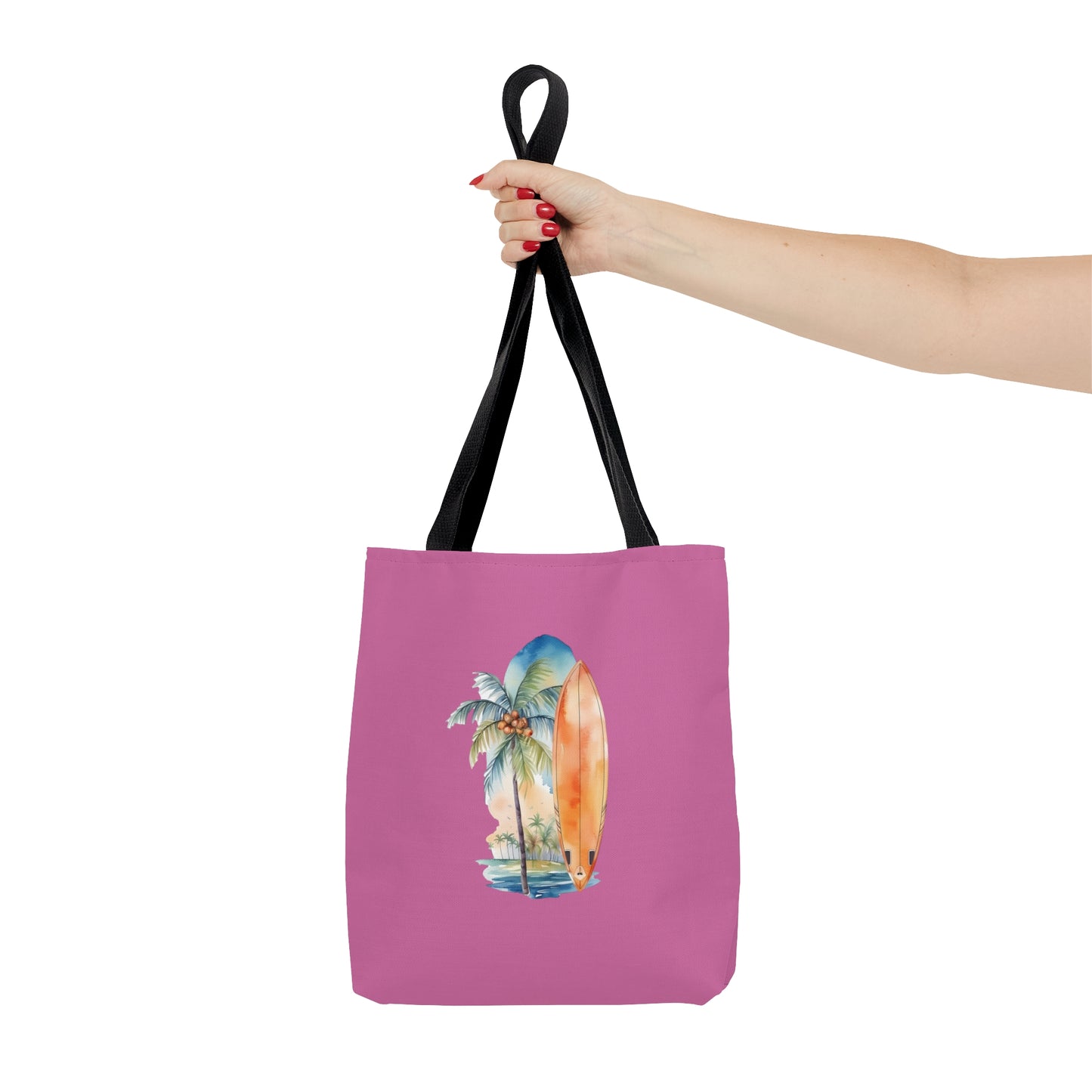 Palm Tree and Surfboard Tote Bag