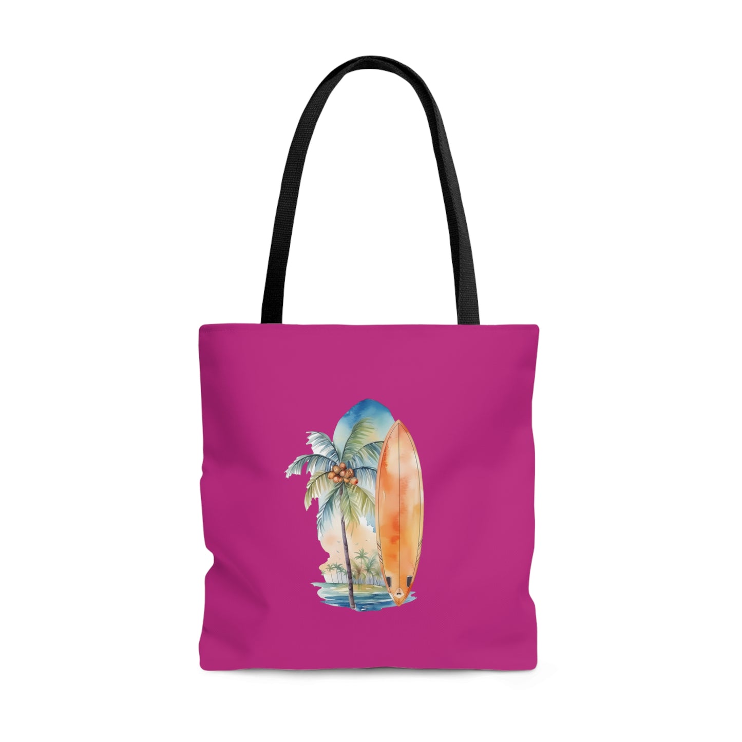 Palm Tree and Surfboard Tote Bag