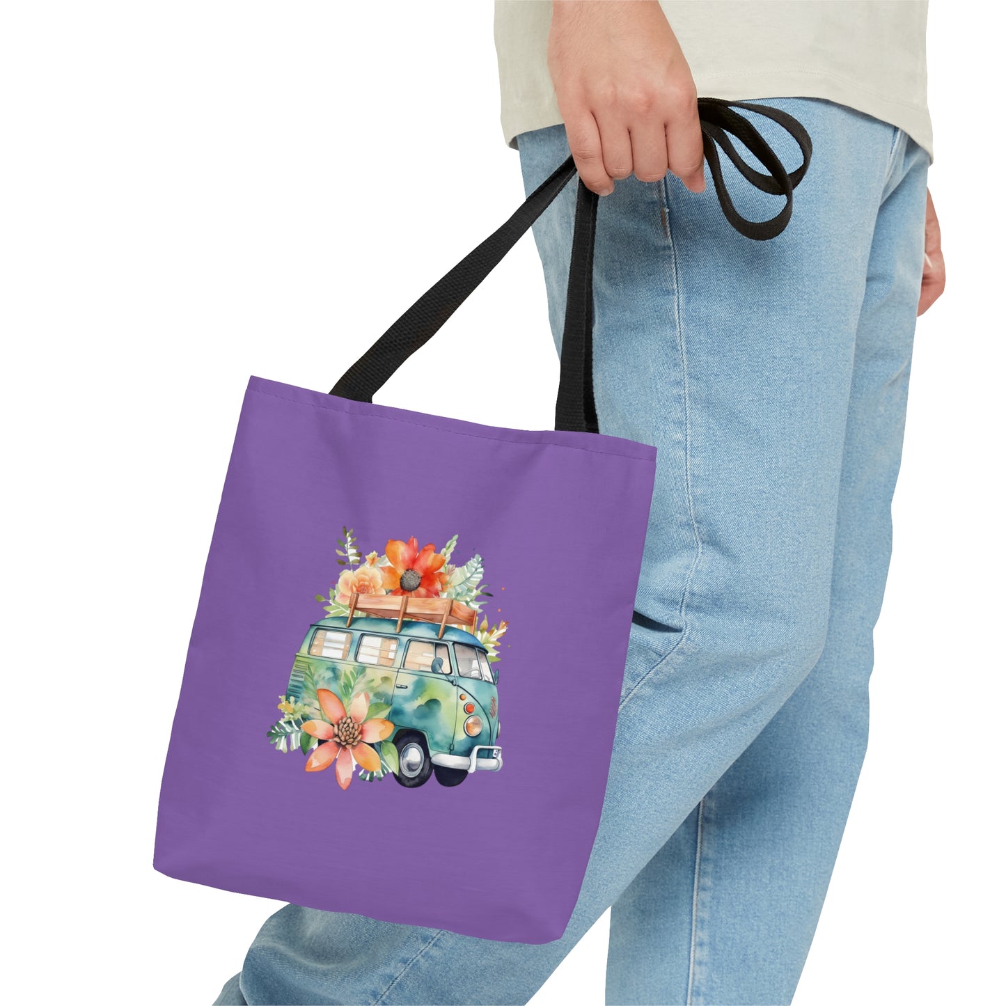 Flowered Bus Tote Bag