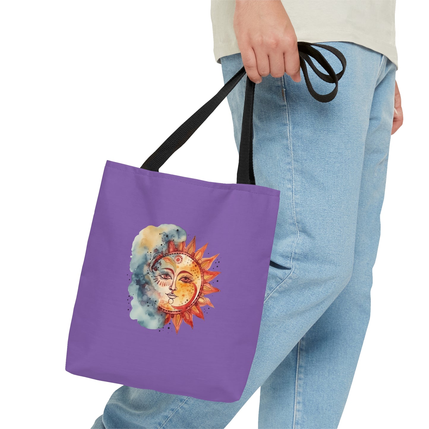 Sun and Watercolor Tote Bag