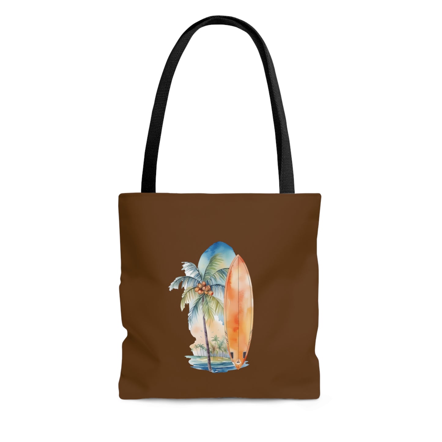 Palm Tree and Surfboard Tote Bag