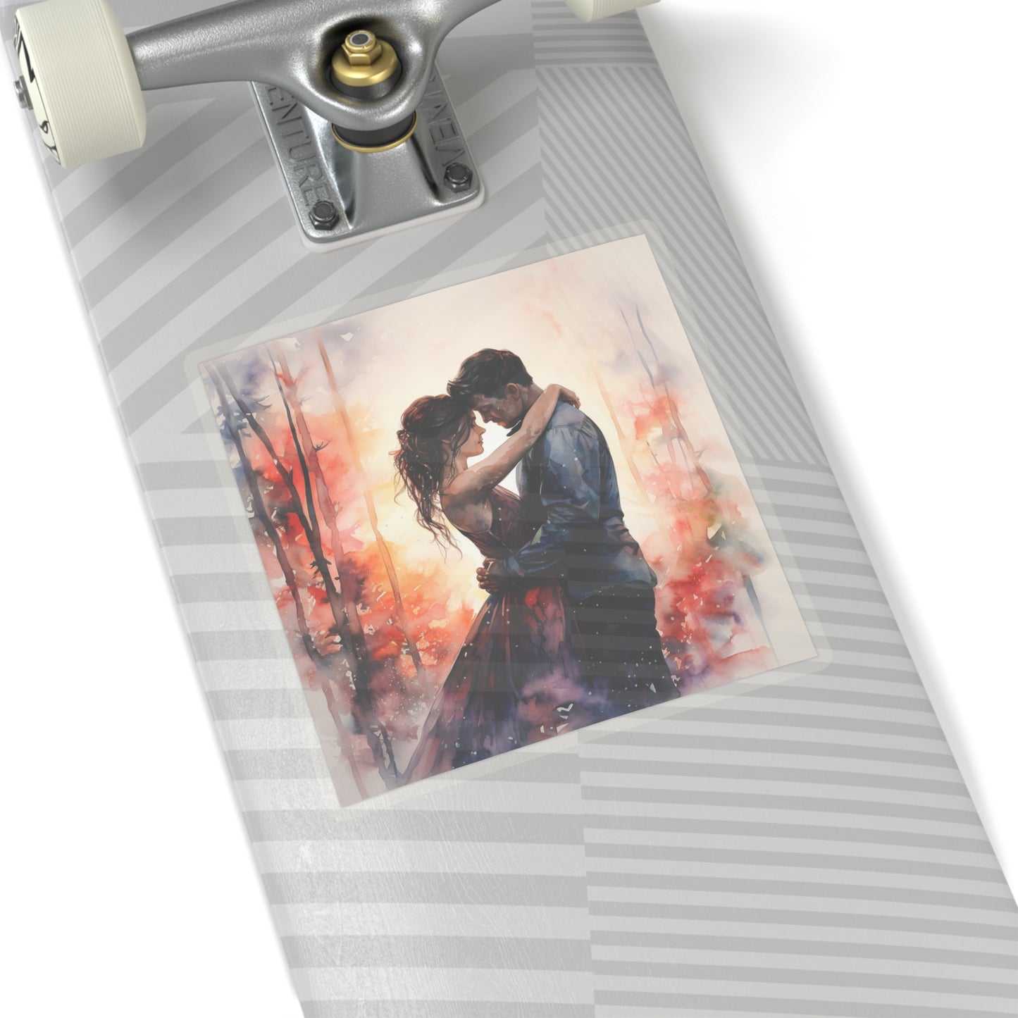 Embracing Couple Indoor Vinyl Sticker