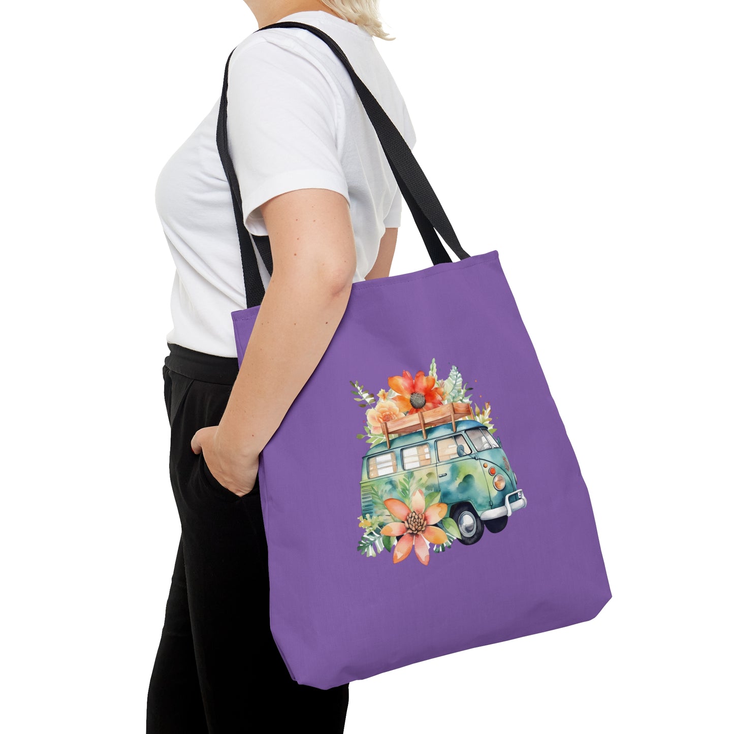 Flowered Bus Tote Bag