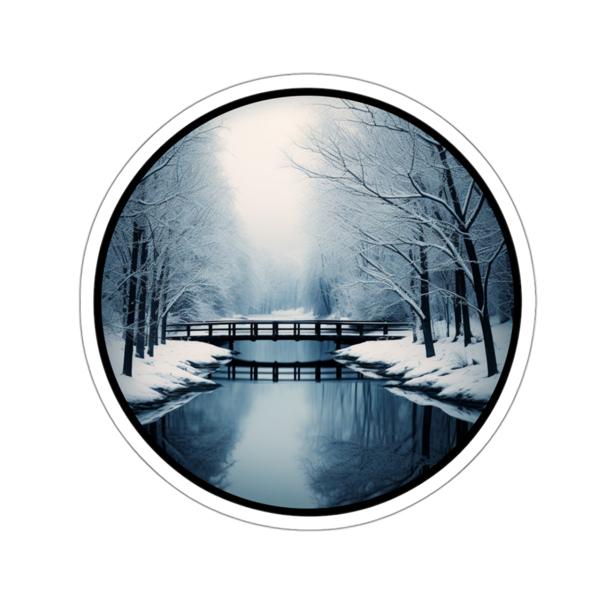 Winter Circle Indoor Vinyl Sticker