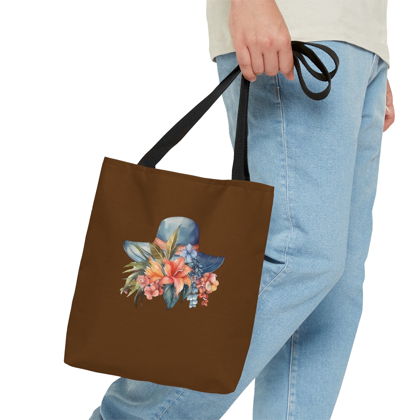 Hat and Flowers Tote Bag