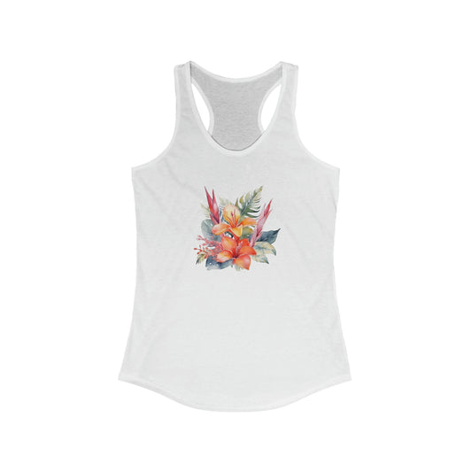 Beautiful Island Flowers Racerback Tank