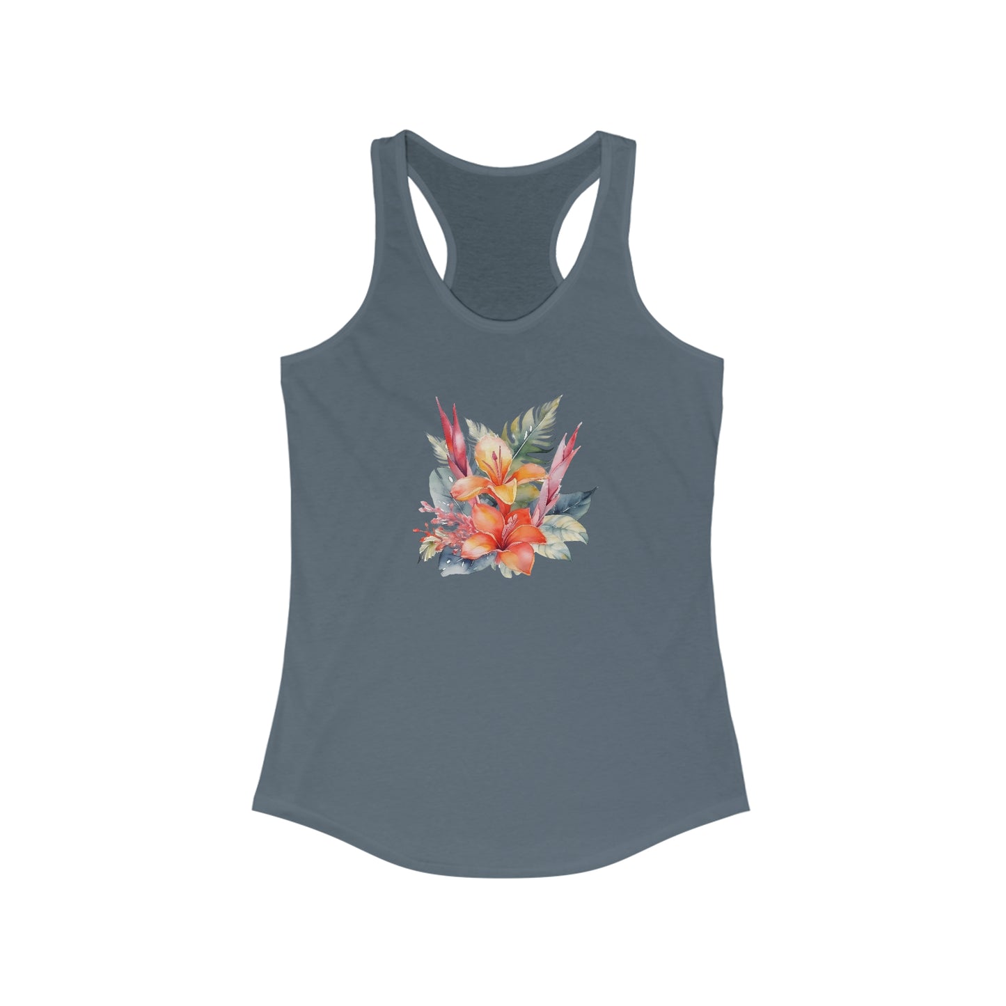 Beautiful Island Flowers Racerback Tank