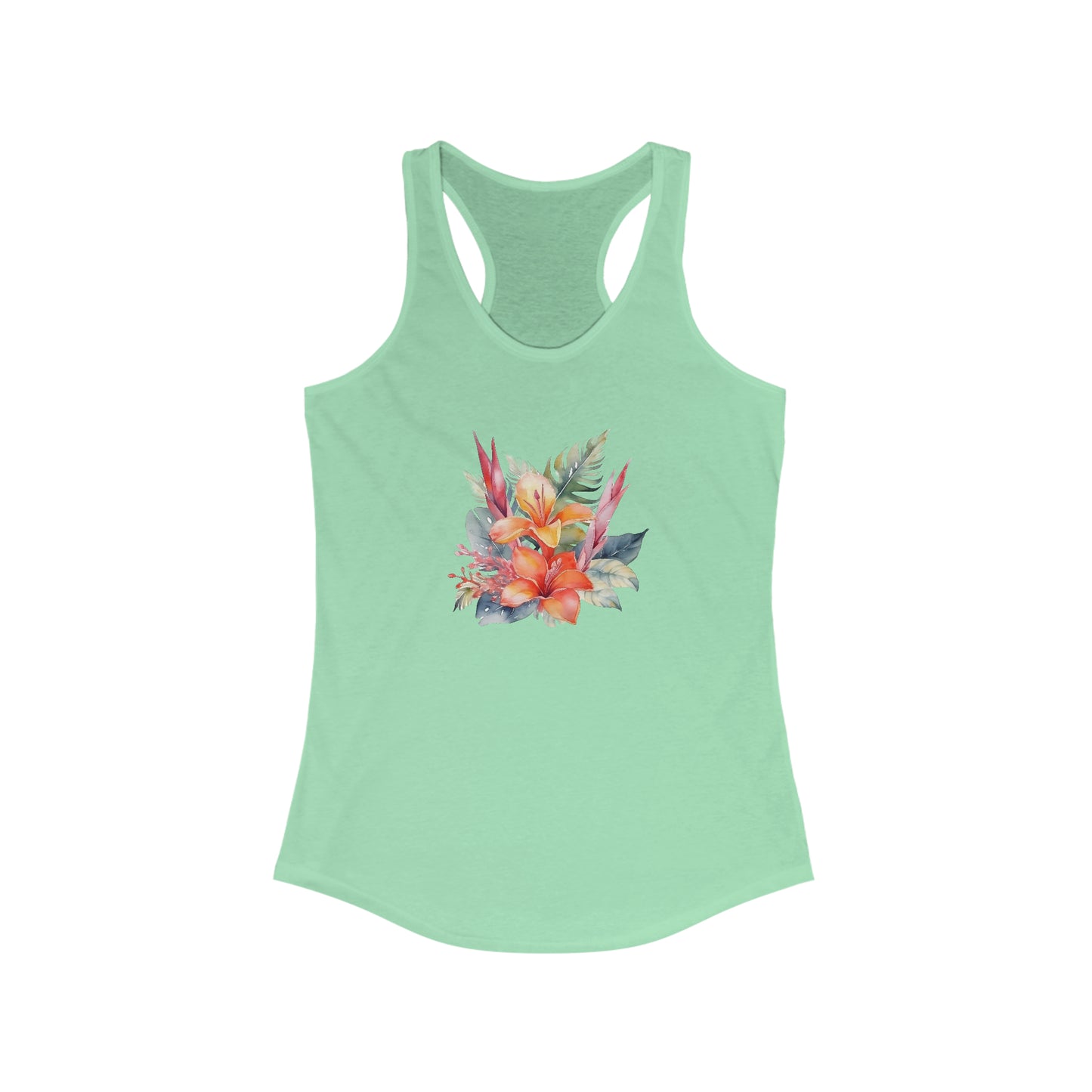 Beautiful Island Flowers Racerback Tank