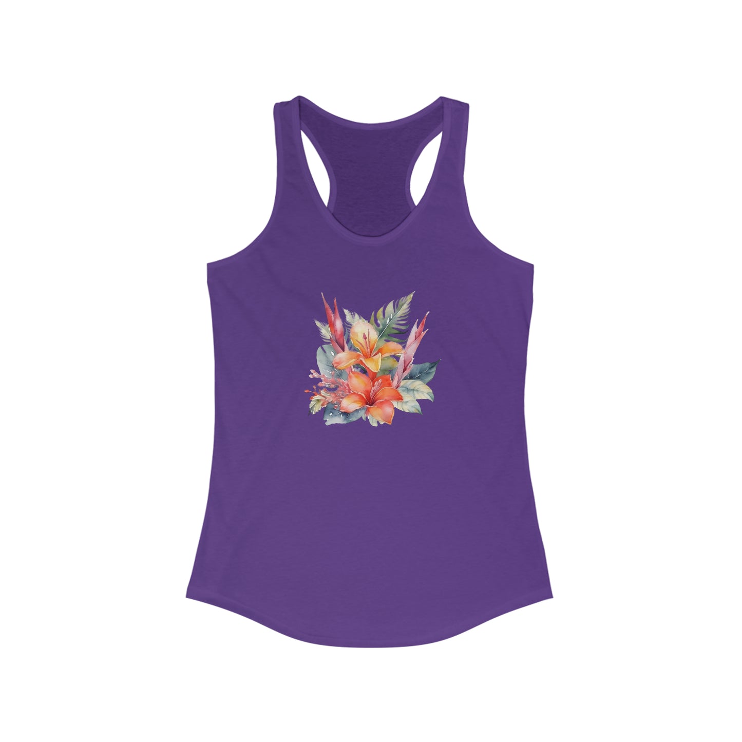 Beautiful Island Flowers Racerback Tank