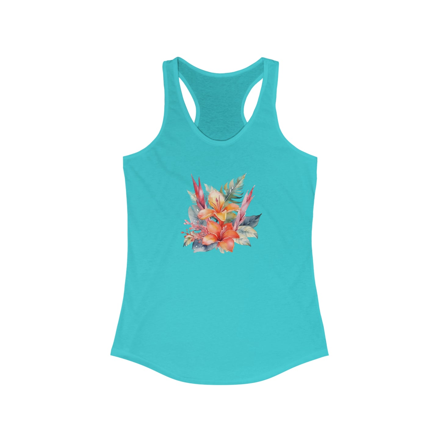 Beautiful Island Flowers Racerback Tank