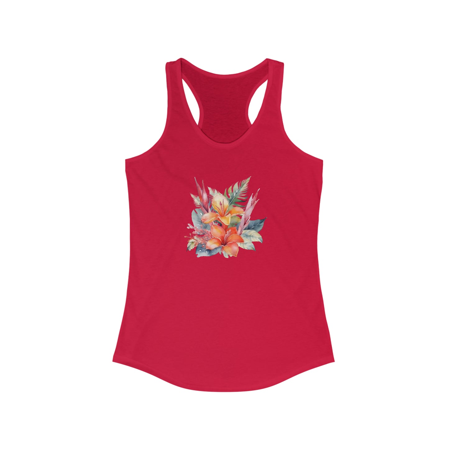 Beautiful Island Flowers Racerback Tank