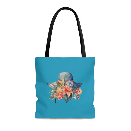 Hat and Flowers Tote Bag