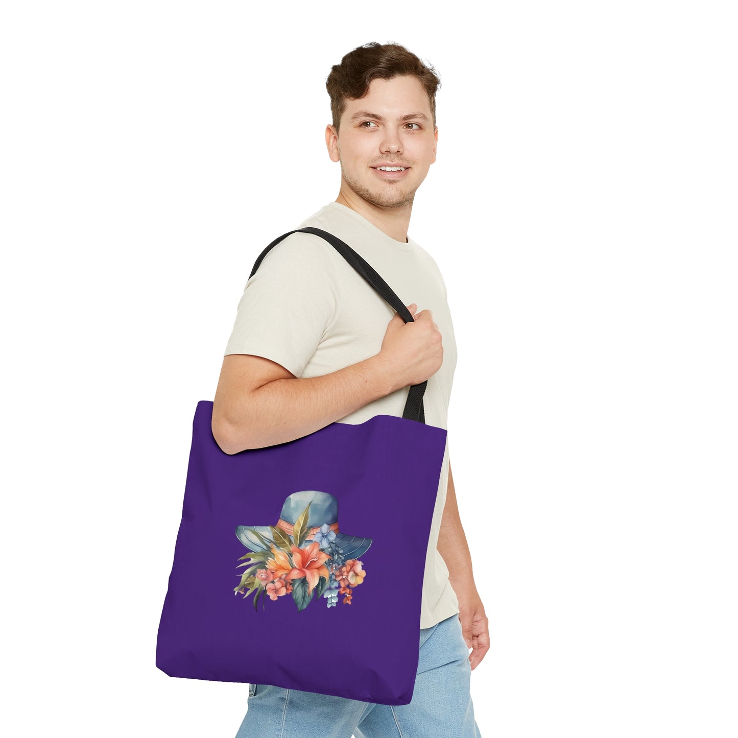 Hat and Flowers Tote Bag