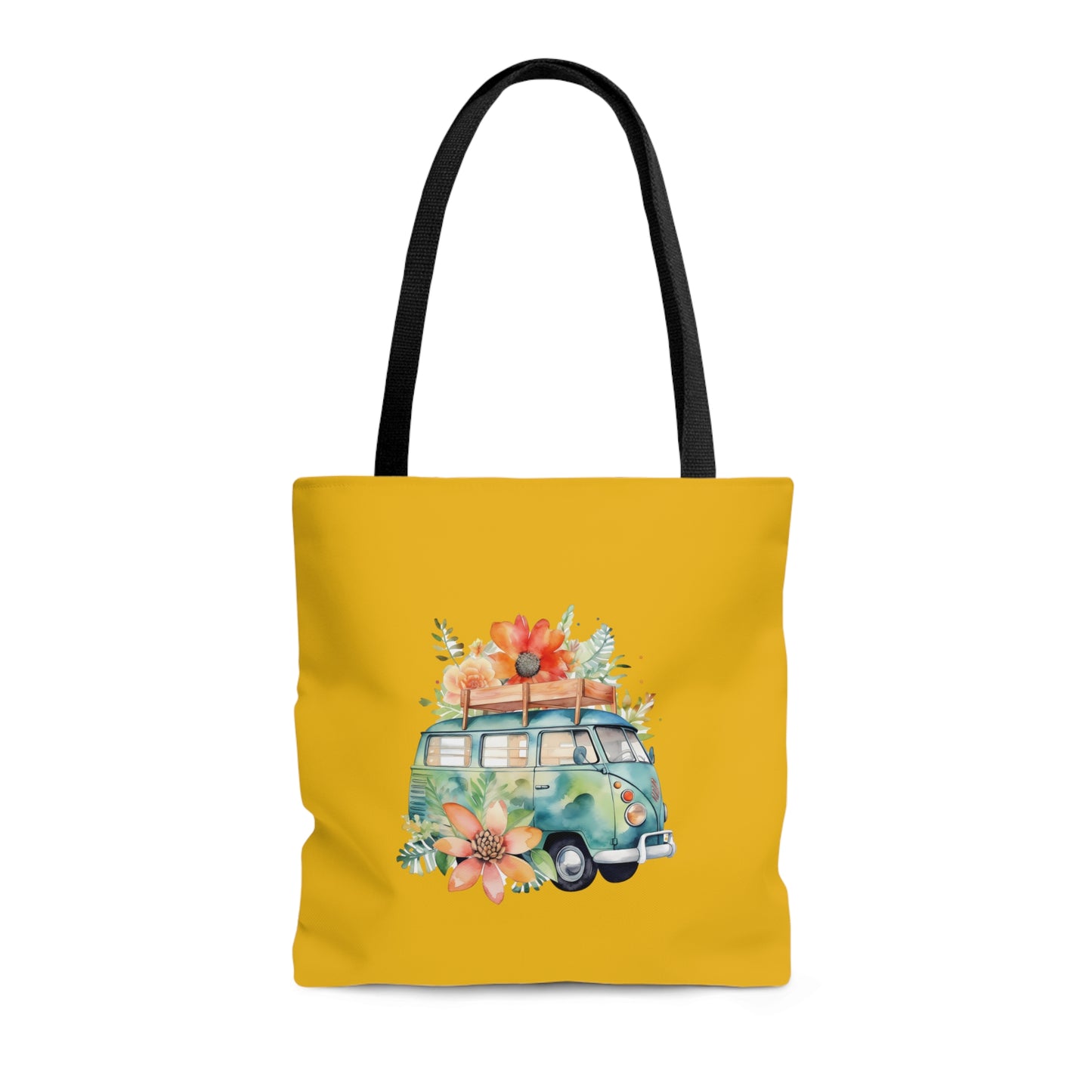 Flowered Bus Tote Bag