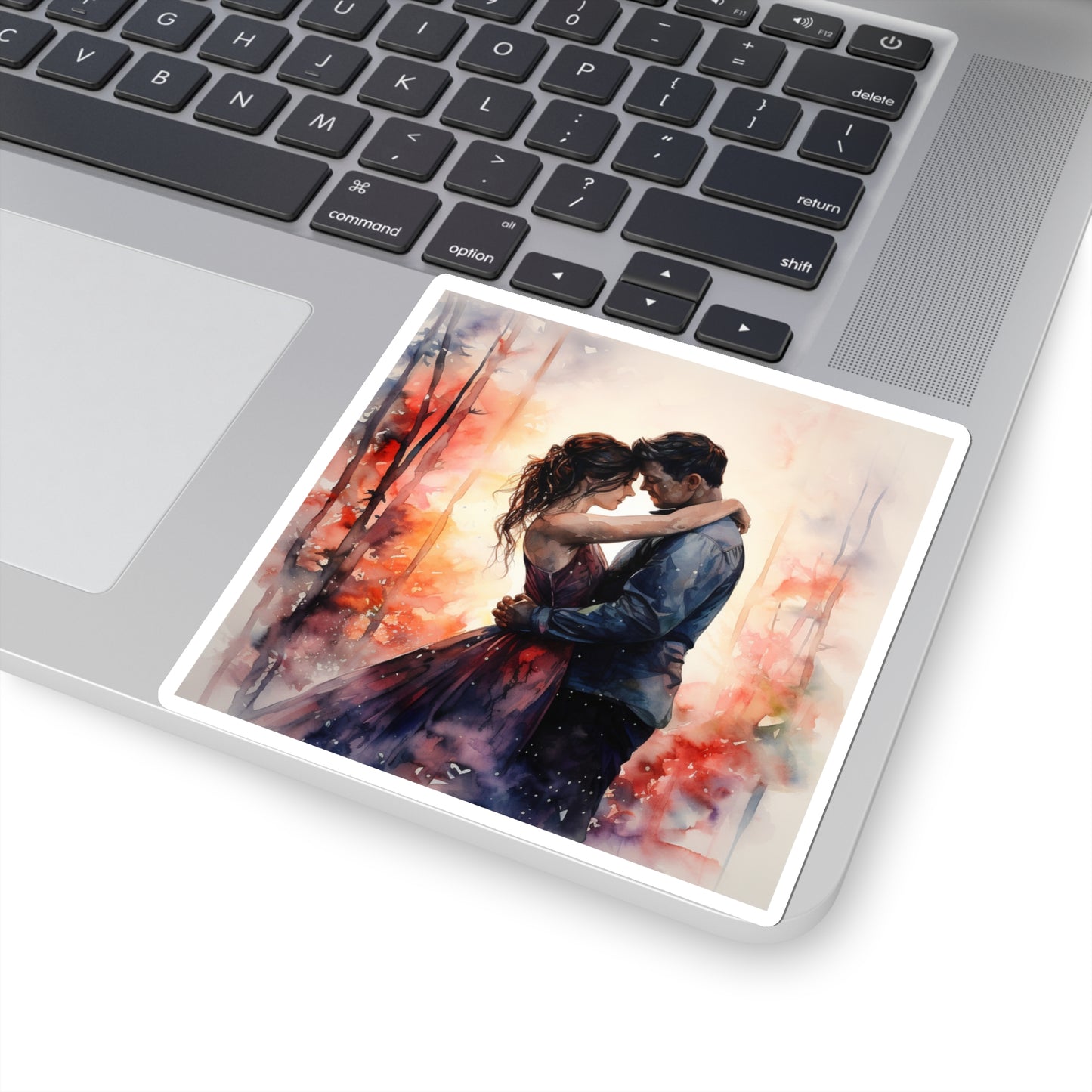 Embracing Couple Indoor Vinyl Sticker