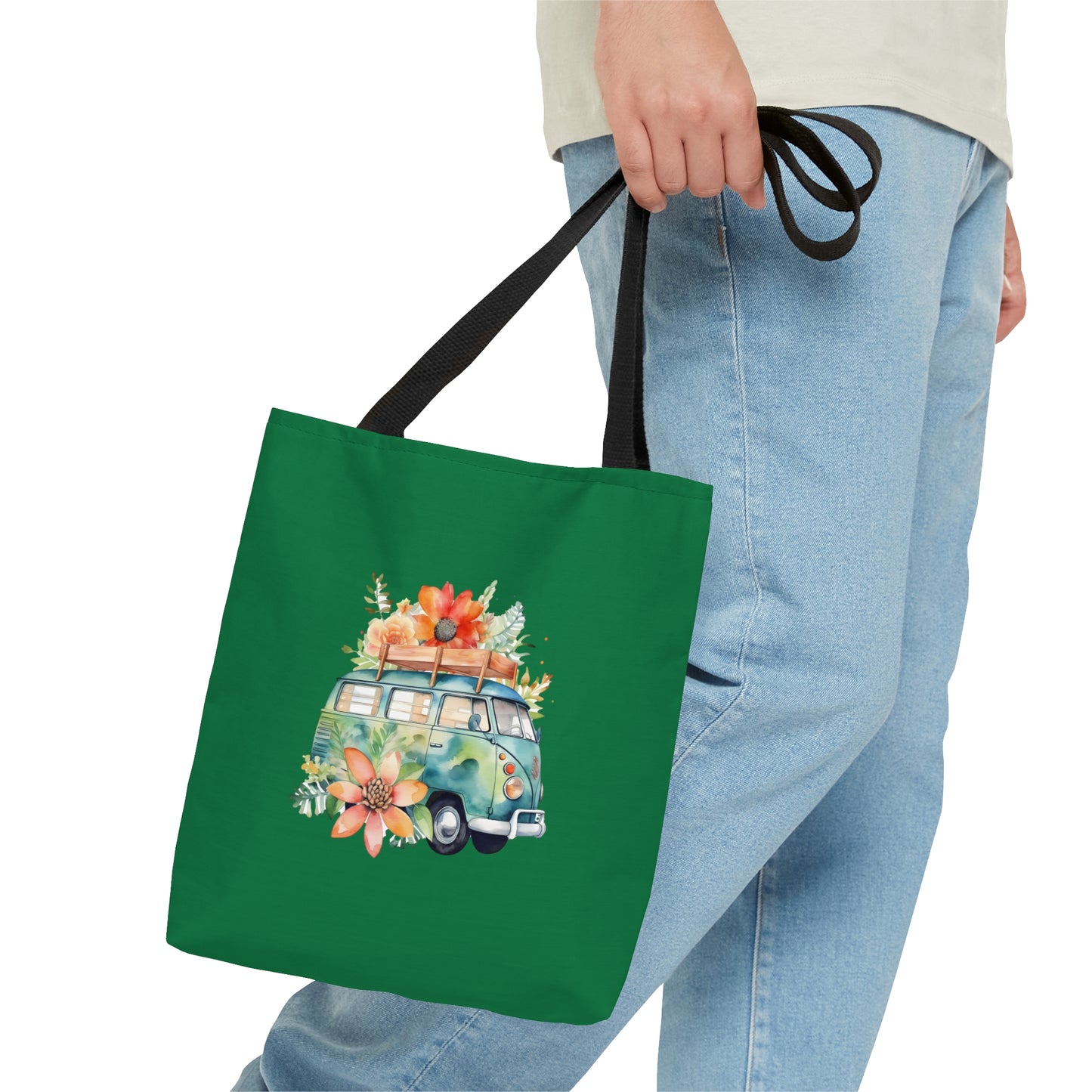 Flowered Bus Tote Bag