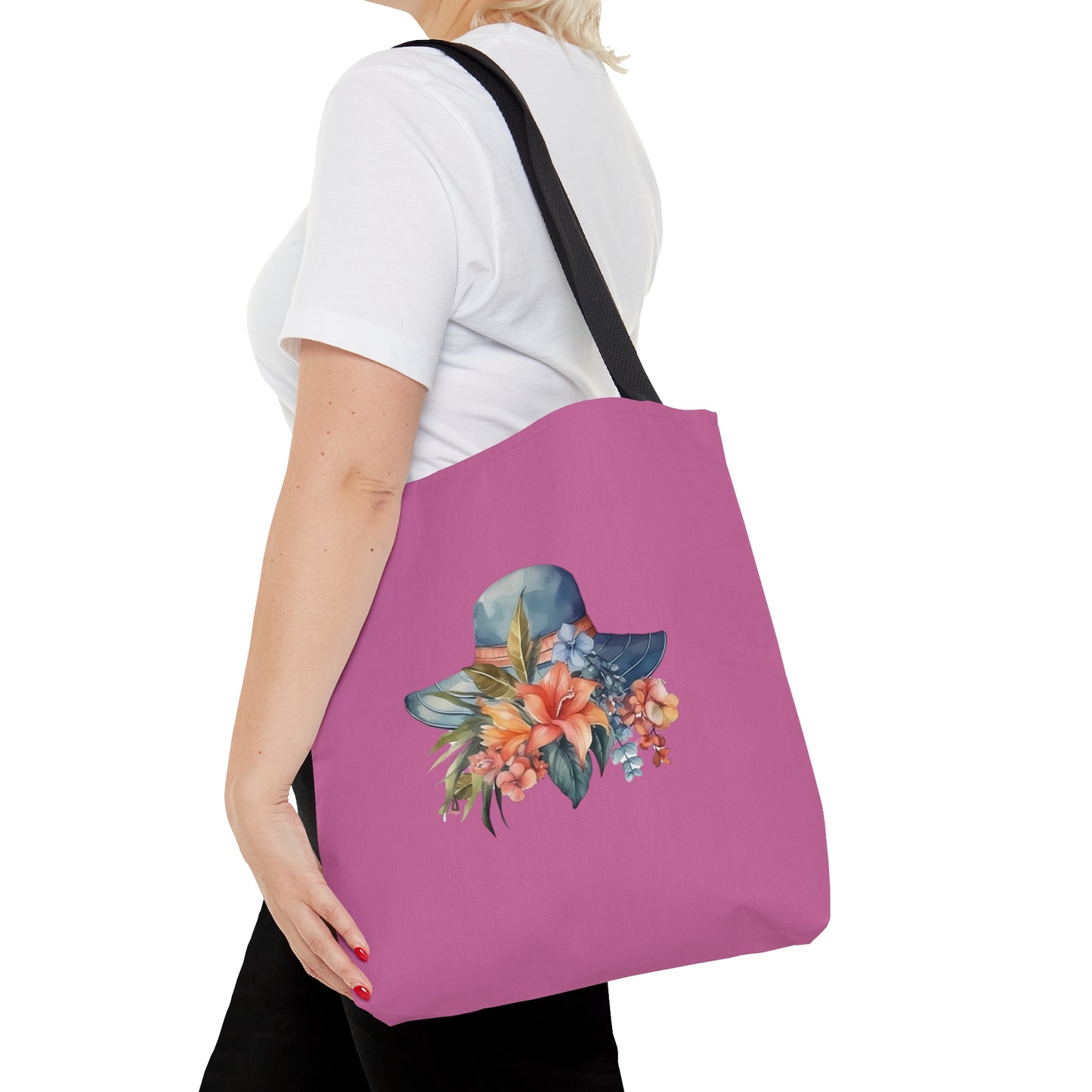 Hat and Flowers Tote Bag