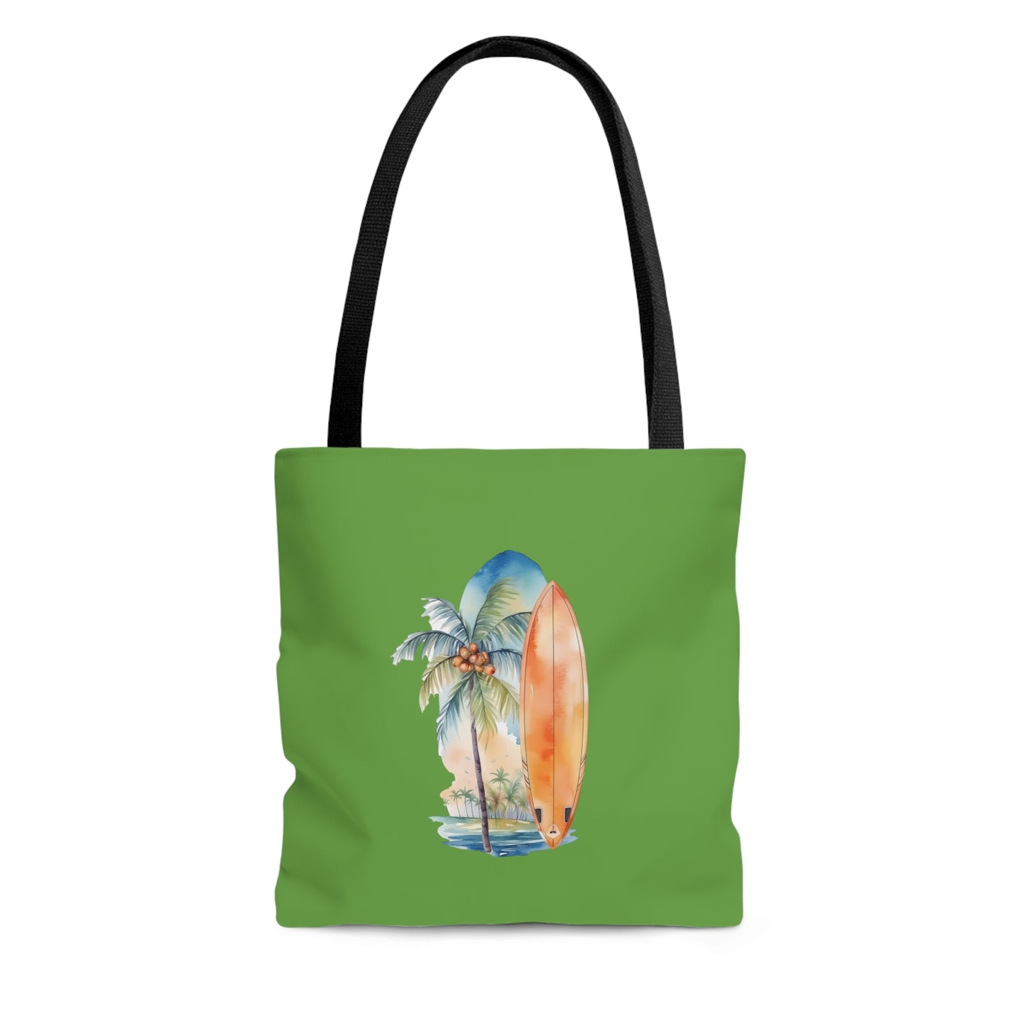 Palm Tree and Surfboard Tote Bag