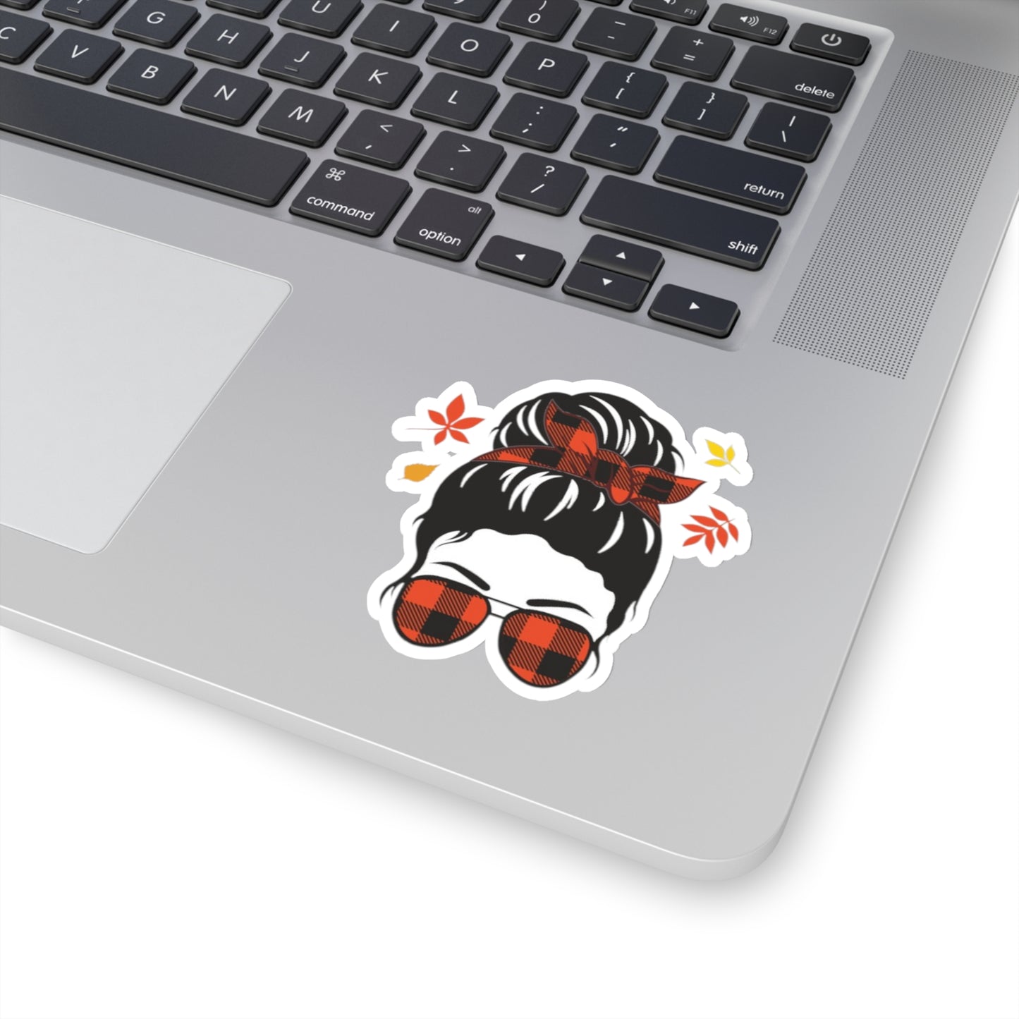 Fall Messy Bun Indoor Vinyl Sticker