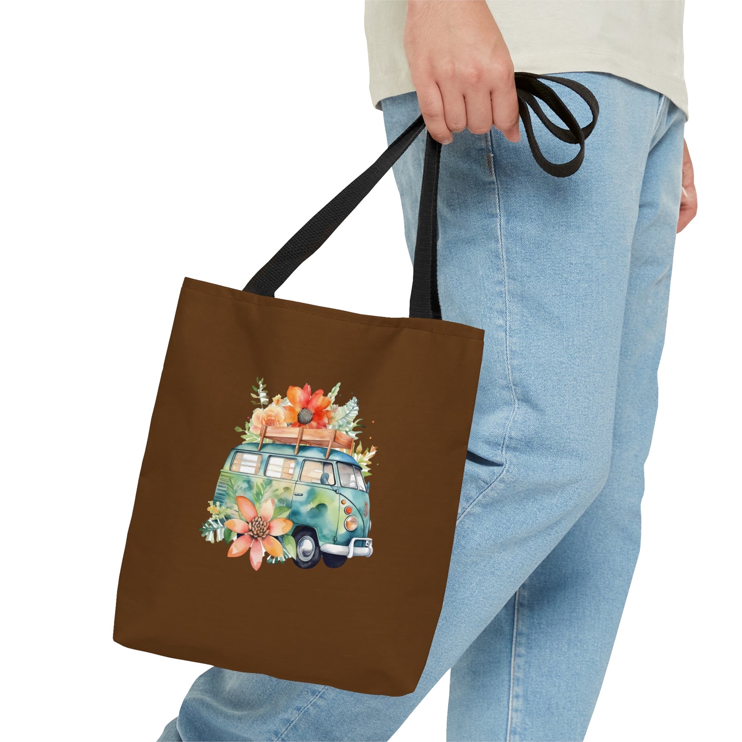 Flowered Bus Tote Bag