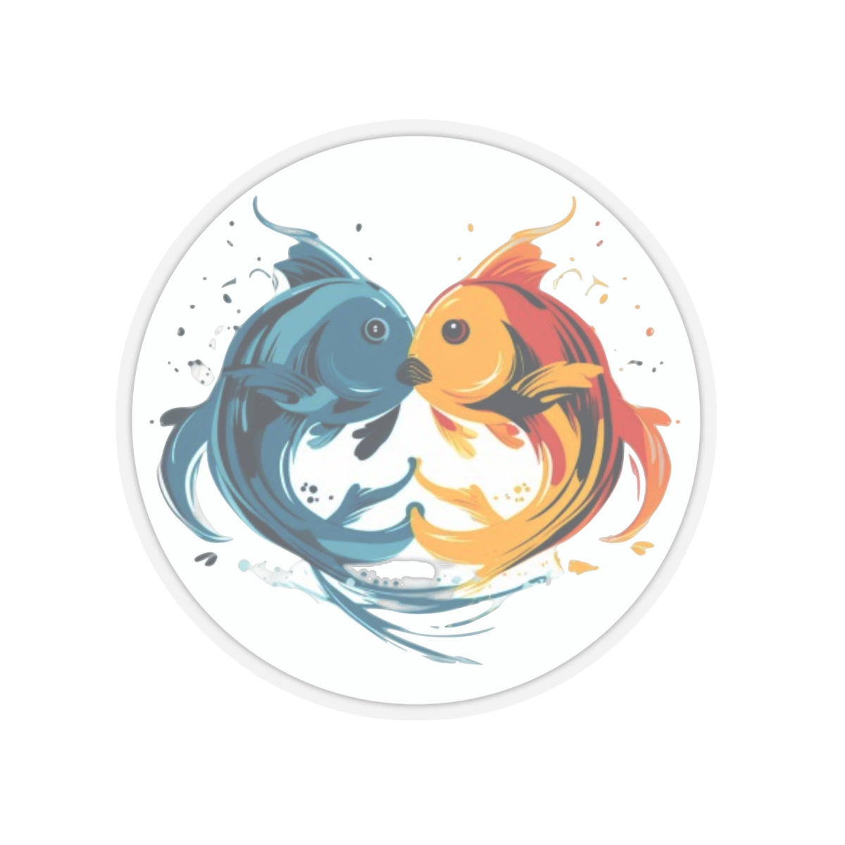 Kissing Fish Indoor Vinyl Sticker