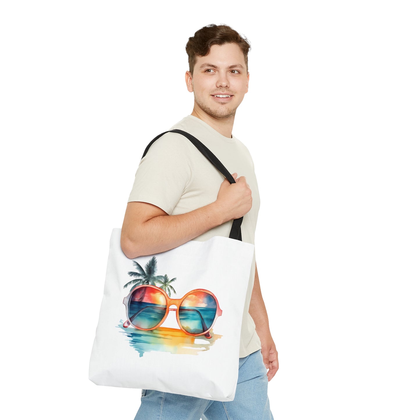 Sunglasses and Palm Trees Tote Bag