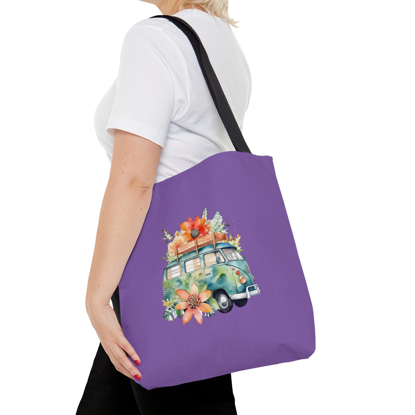 Flowered Bus Tote Bag