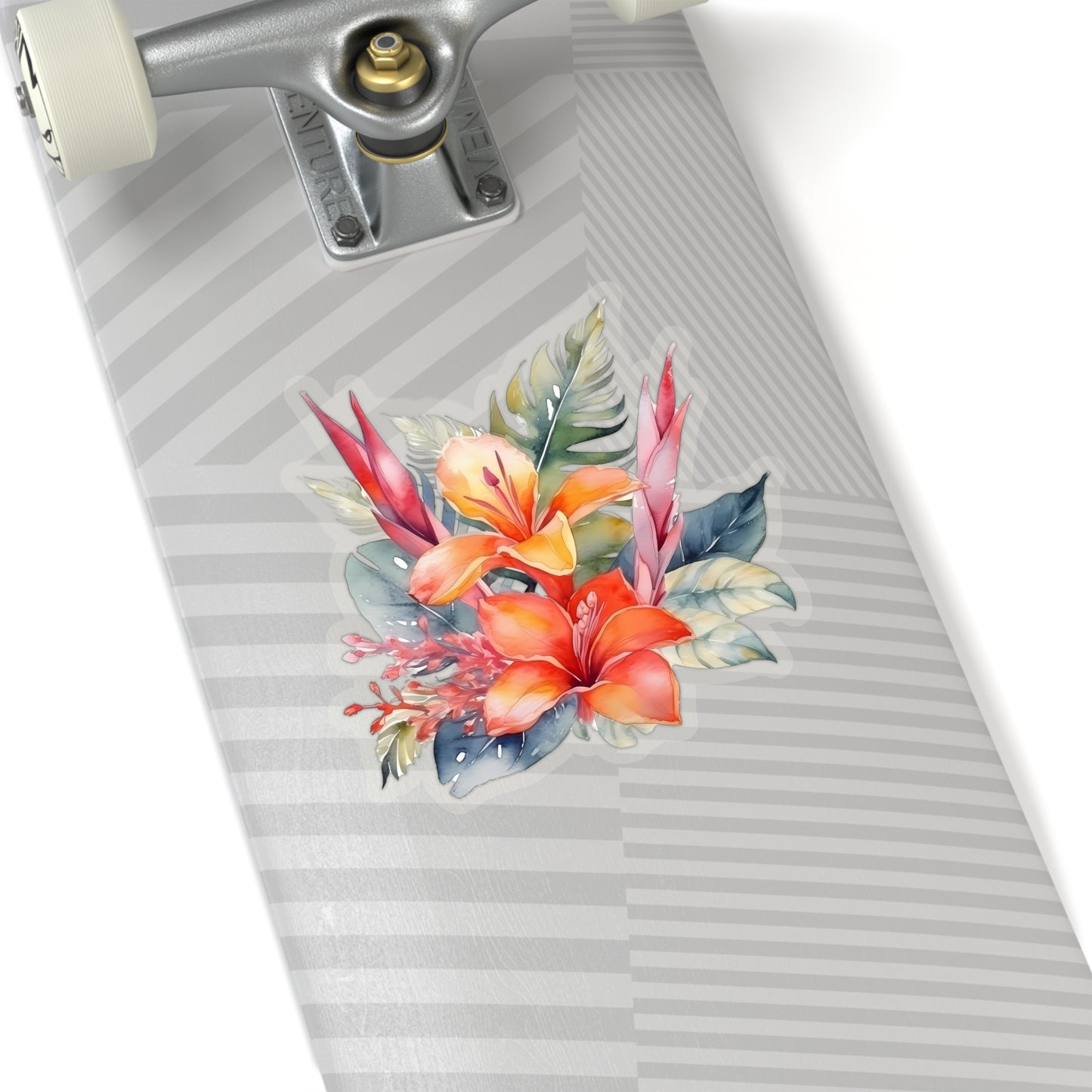 Beautiful Island Flowers Vinyl Indoor Sticker