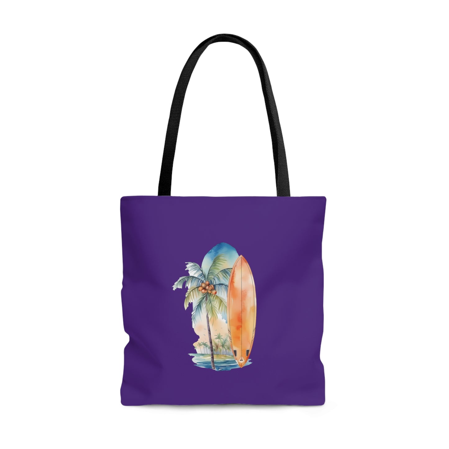 Palm Tree and Surfboard Tote Bag