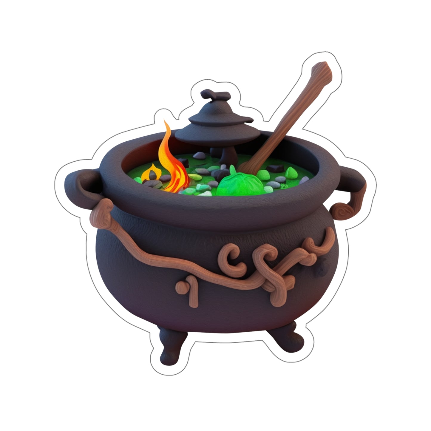 Halloween Cauldron Indoor Vinyl Sticker