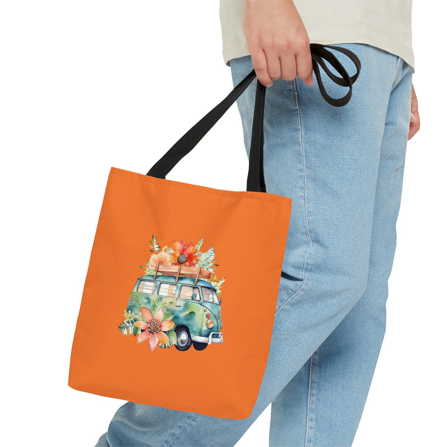 Flowered Bus Tote Bag