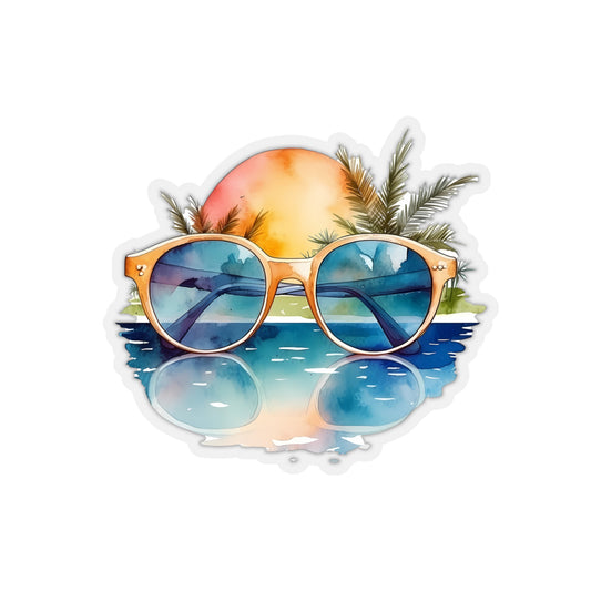 Sunglasses in the Water Indoor Vinyl Sticker