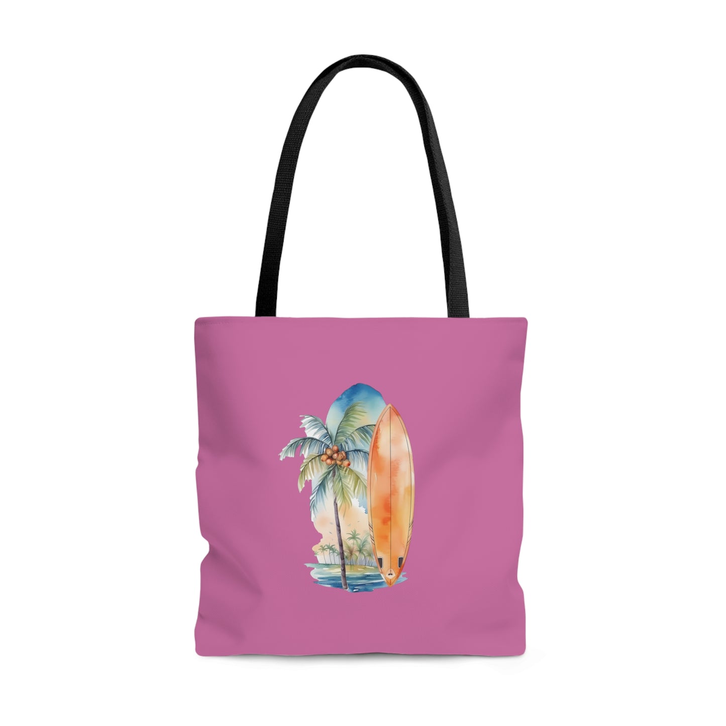 Palm Tree and Surfboard Tote Bag