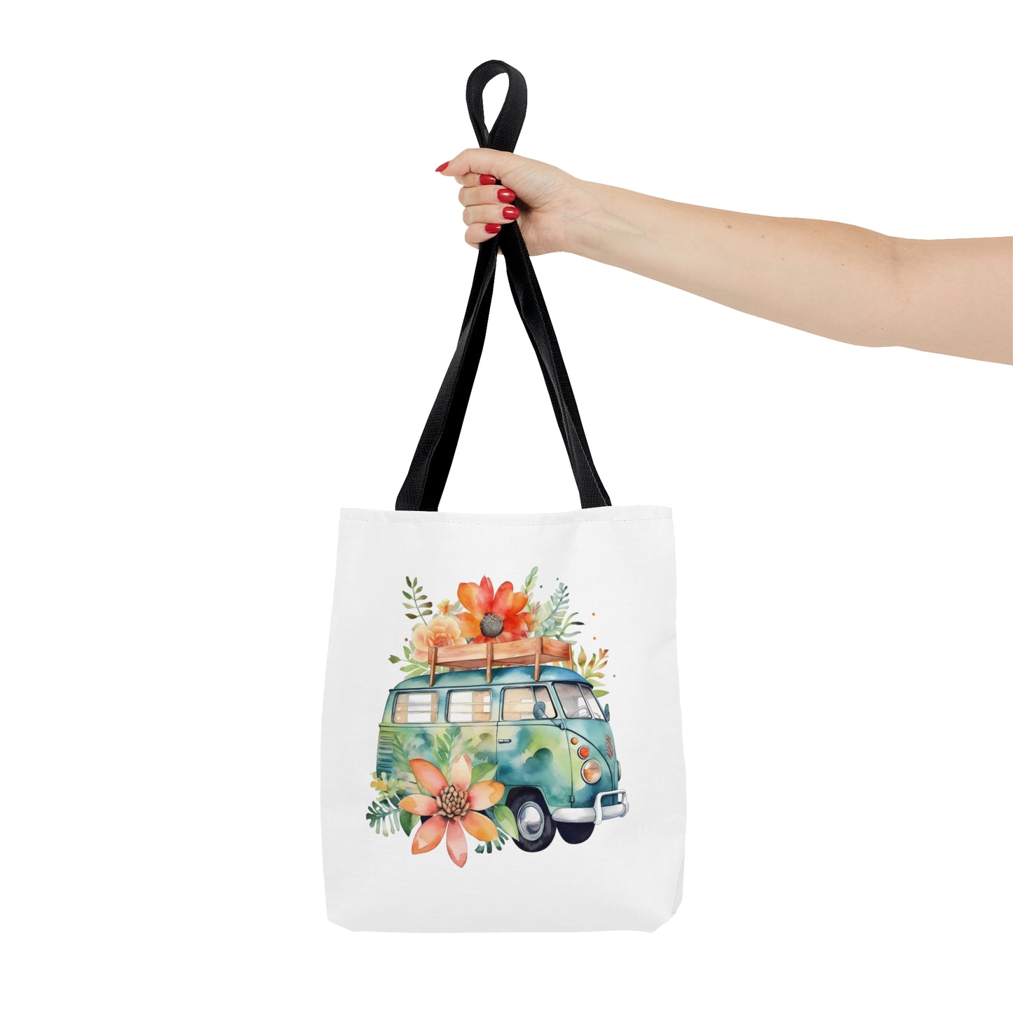 Flowered Bus Tote Bag