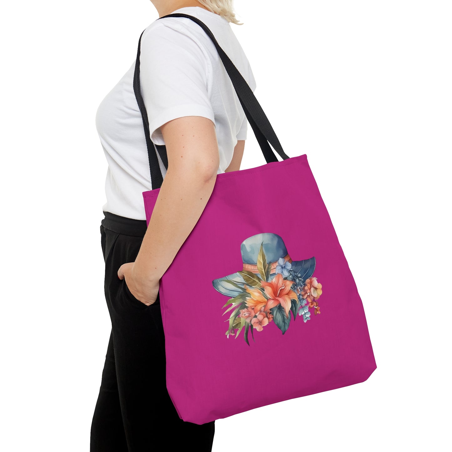 Hat and Flowers Tote Bag