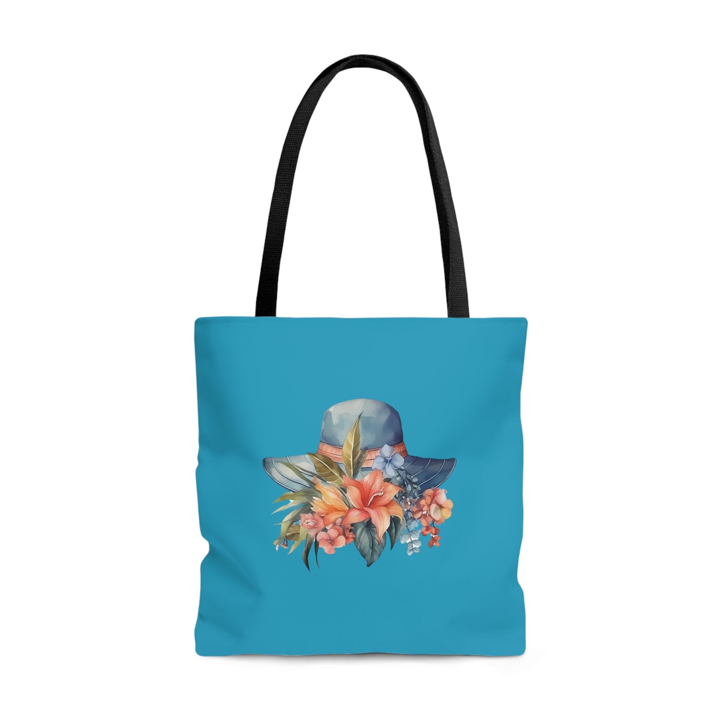 Hat and Flowers Tote Bag