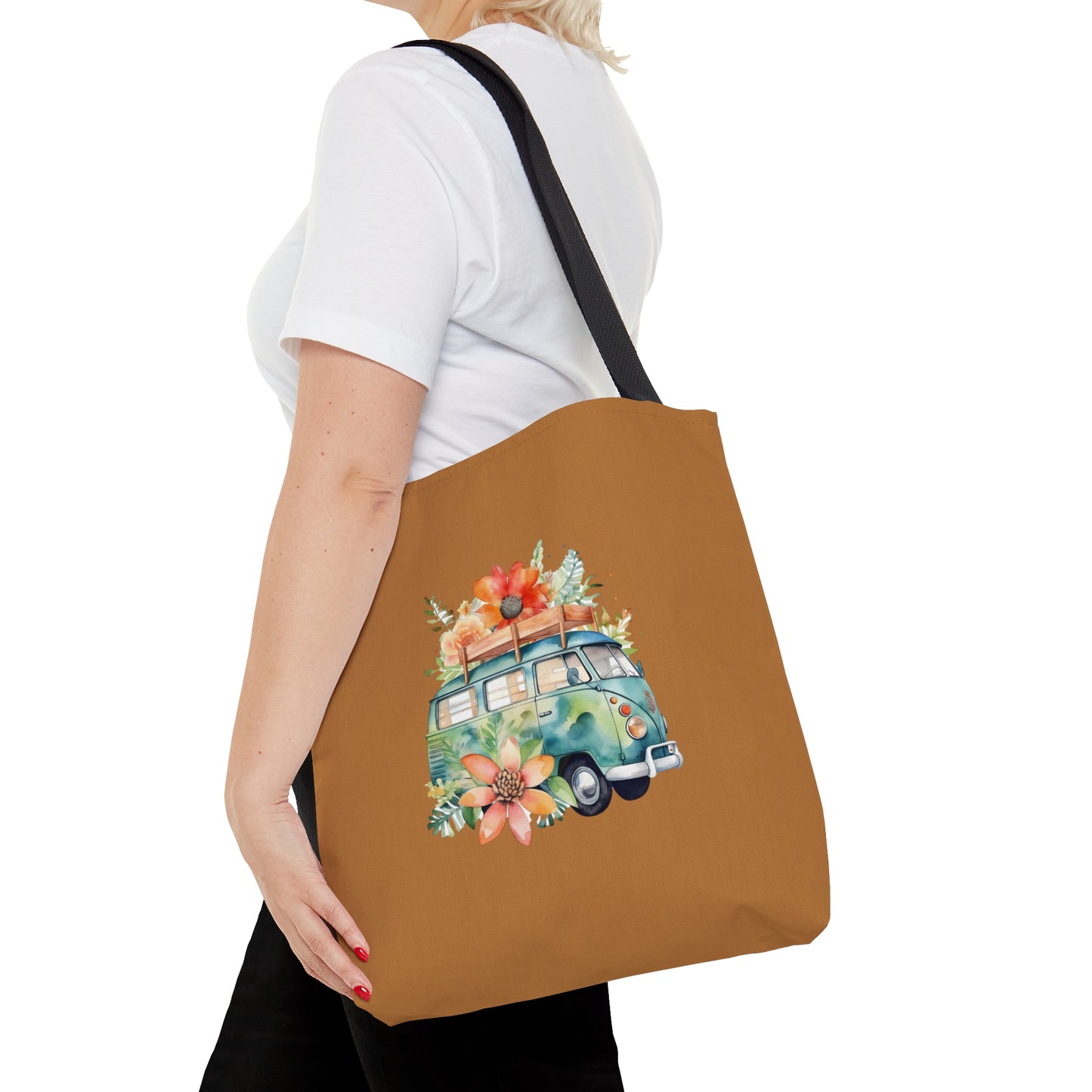 Flowered Bus Tote Bag