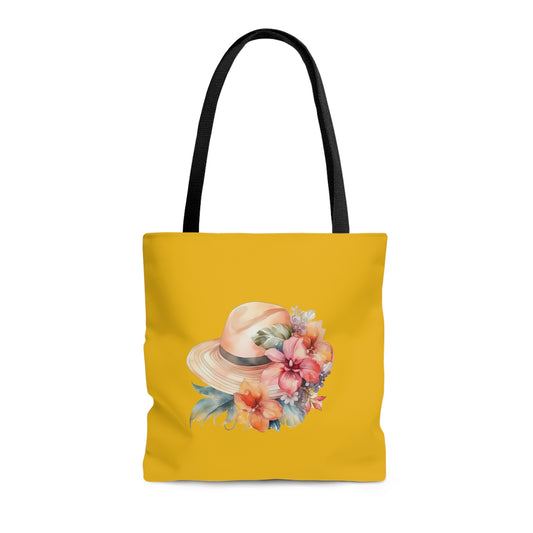 Flowers and Hat Tote Bag