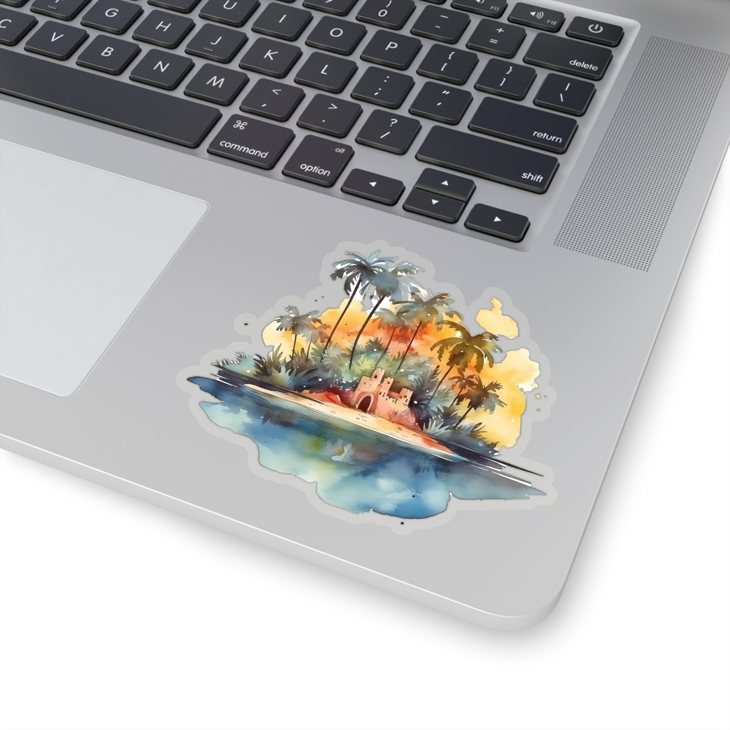 Island Sandcastle Vinyl Indoor Sticker