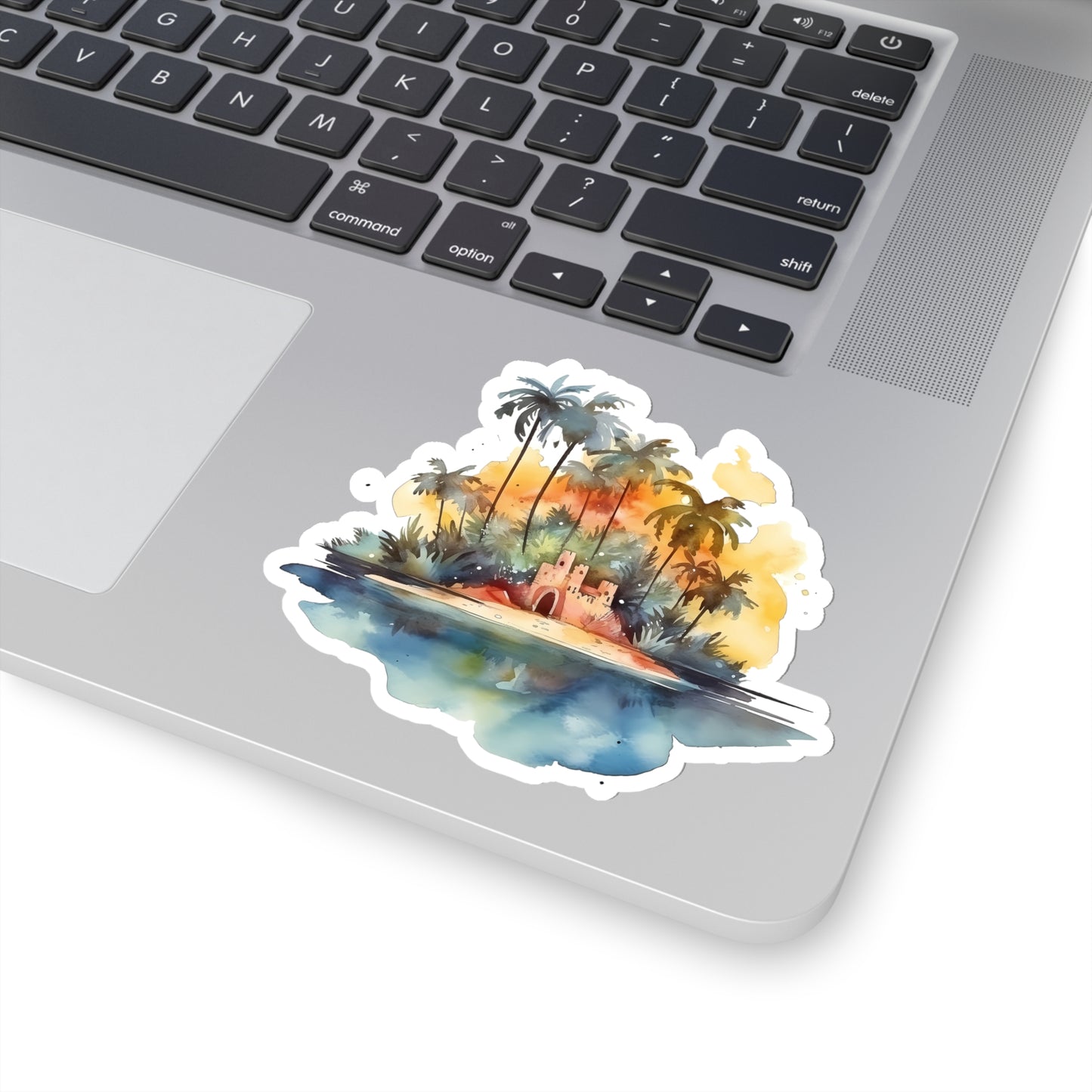 Island Sandcastle Vinyl Indoor Sticker