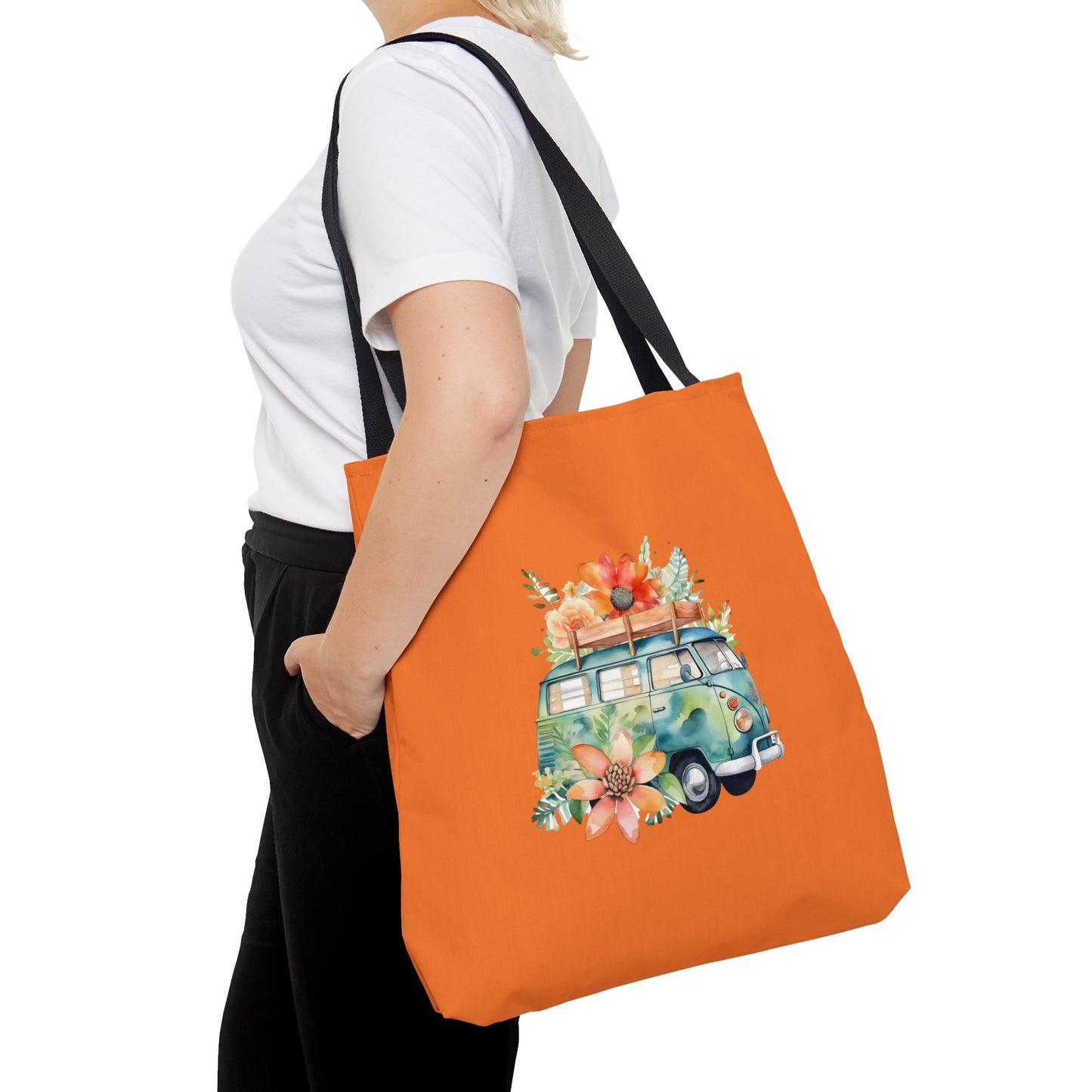 Flowered Bus Tote Bag