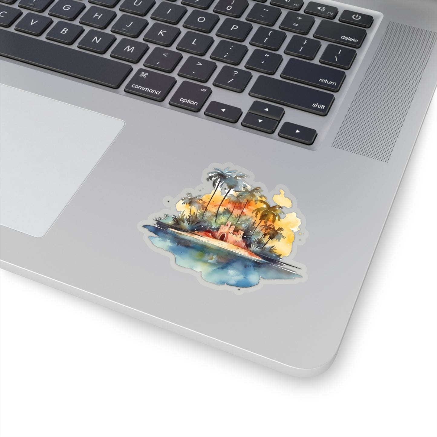 Island Sandcastle Vinyl Indoor Sticker